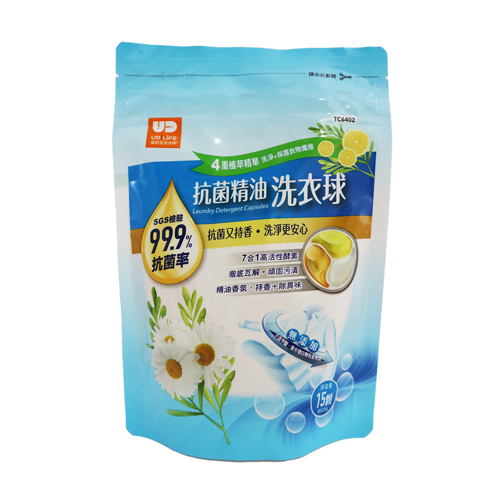 UD抗菌精油洗衣球-15顆入x8袋, , large