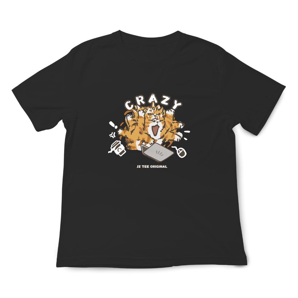 JZ TEE Tabby Cat-Freaking Out Graphic Tee, , large