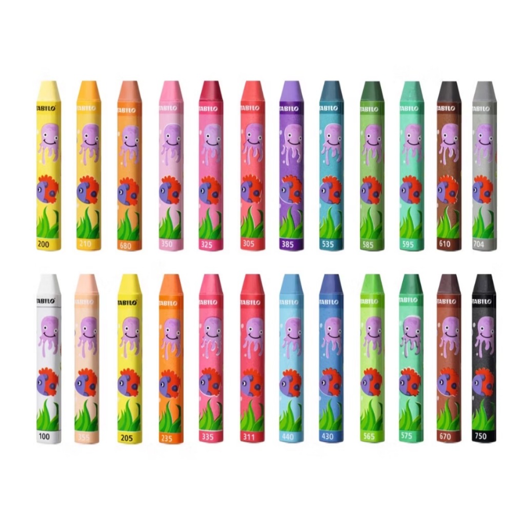 【德國天鵝STABILO】 Trio 三角筆身油性粉蠟筆 12/24色 兒童蠟筆12色(ST2612), , large