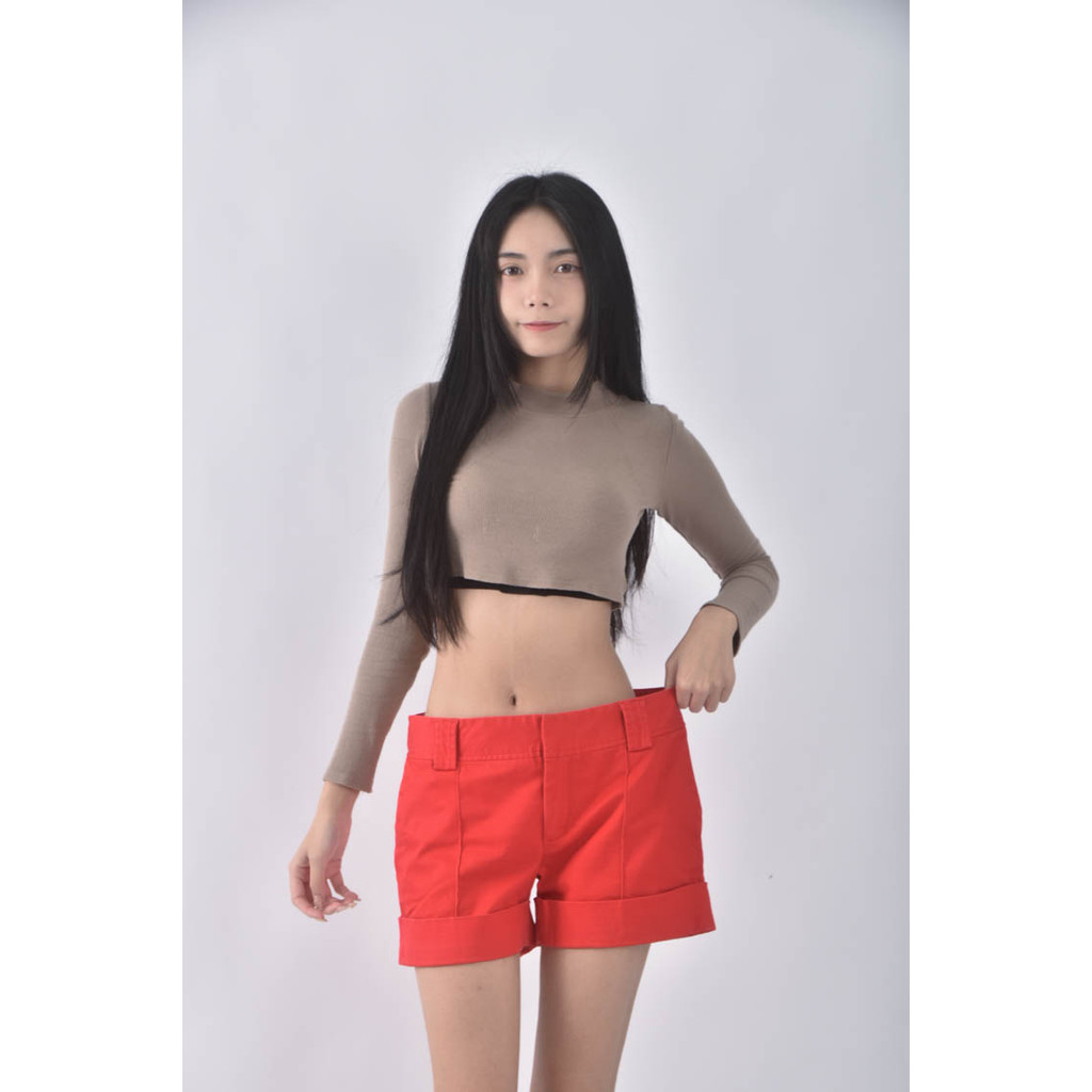 (2XL) zara寬版紅色短褲二手衣, , large