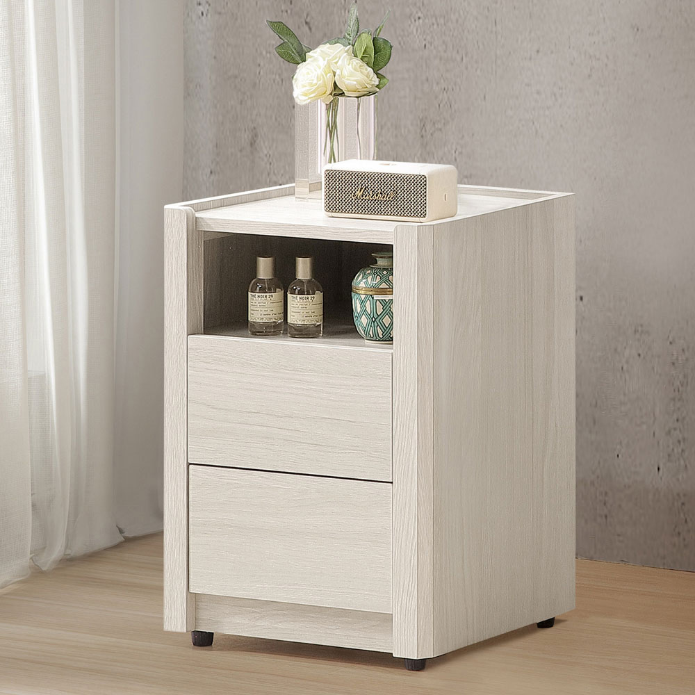 【Homelike】喜家居二抽置物邊櫃(2348), , large