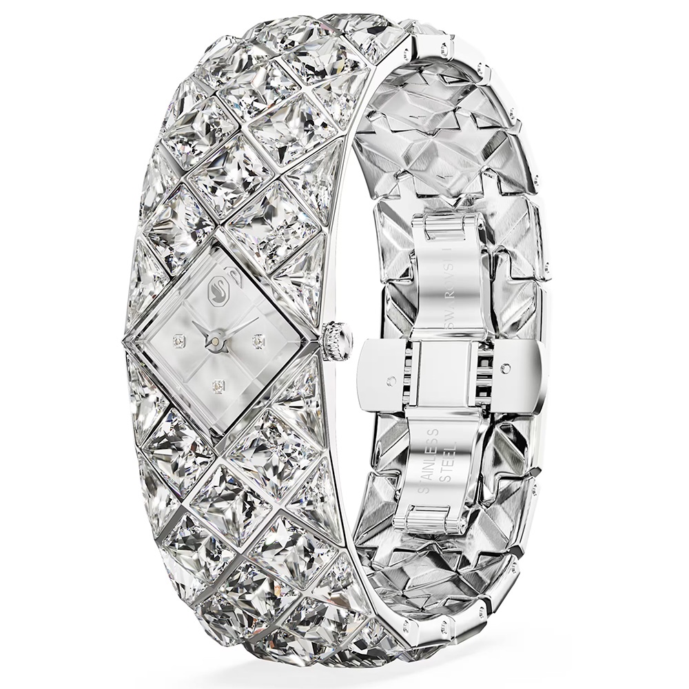 SWAROVSKI 施華洛世奇 Curiosa Bangle 奢華水晶手鐲手錶 女錶-20mm(5724515), , large