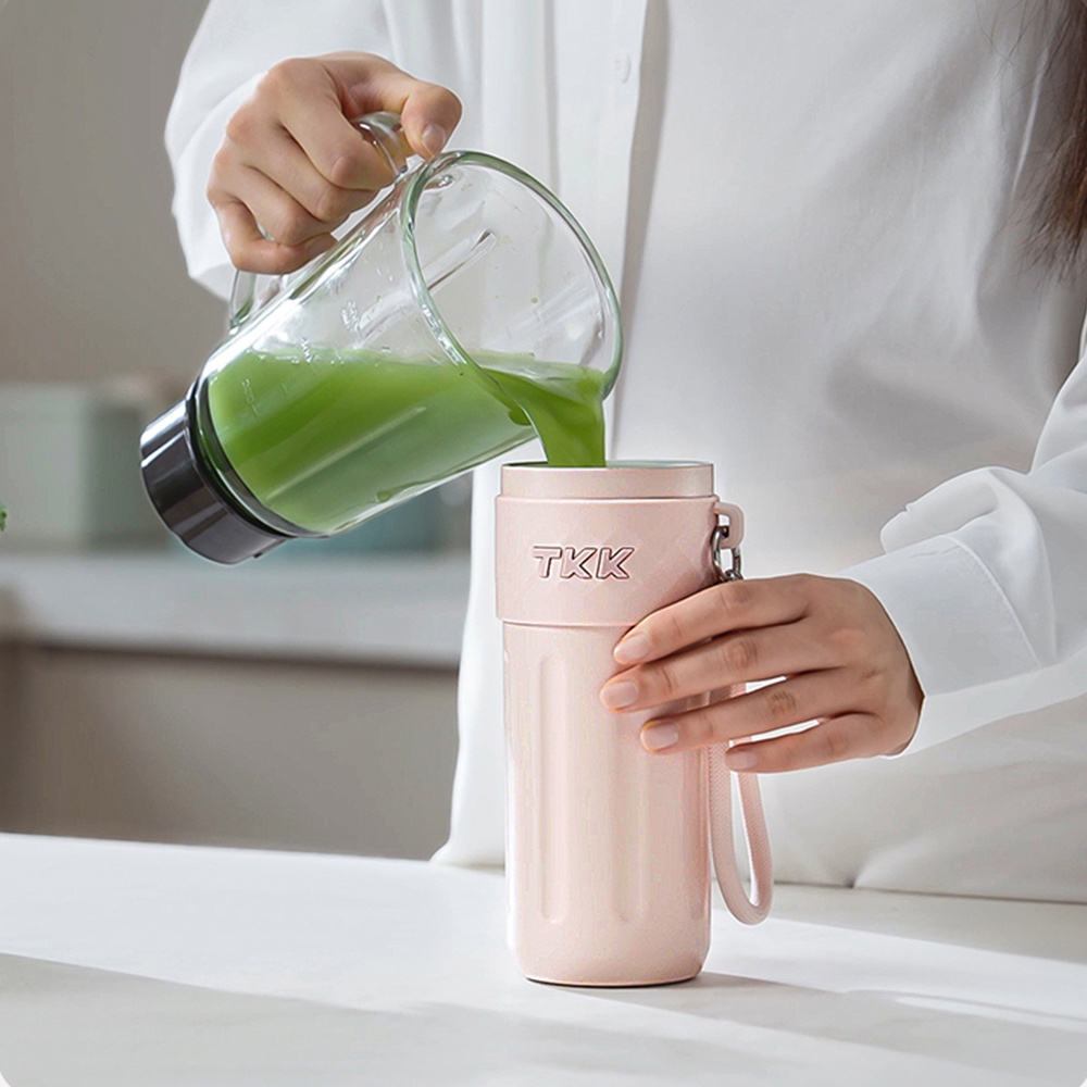 【TKK】律動吸管杯 316不鏽鋼x陶瓷噴塗 保溫杯 運動水壺500ML(附手提繩)-風信紫, , large