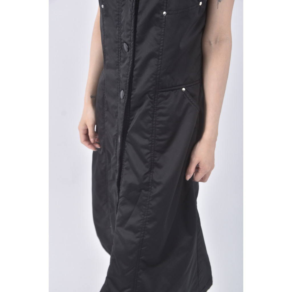 (L) many cash質感無袖黑色洋裝二手衣, , large