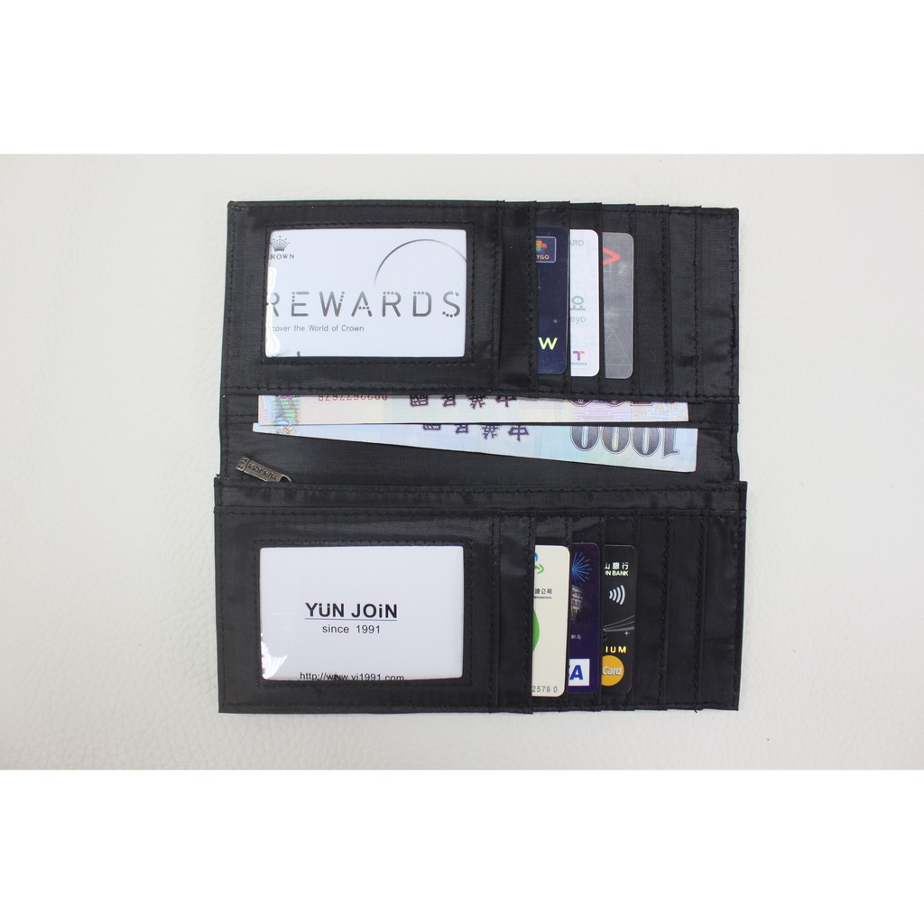 【YUNJOIN】飛行版長夾 皮夾 尼龍夾 系紋尼龍 絲滑手感, , large