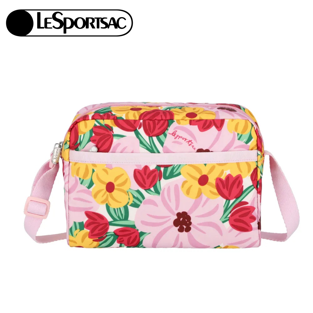 |快速出貨|Lesportsac Daniella Crossbody 拉鍊斜背包 側背包 送禮推薦-粉紅花漾, , large