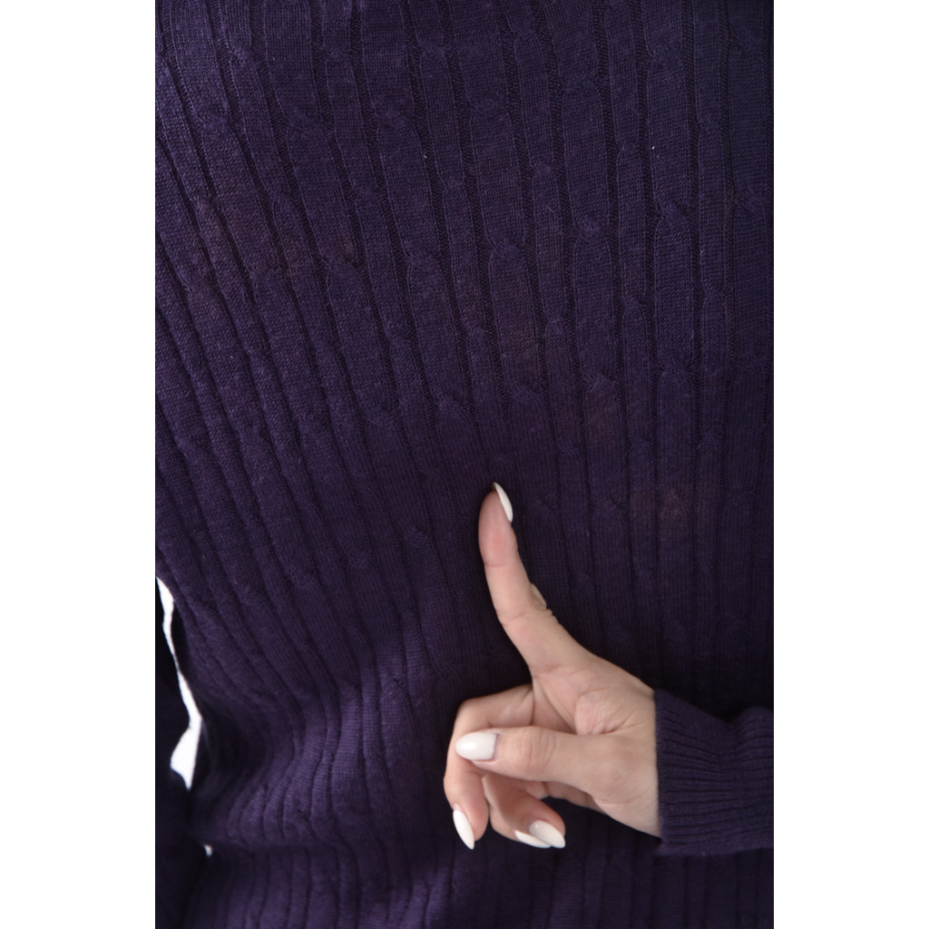 (M) vennois羊毛假兩件紫色長袖上衣二手衣, , large