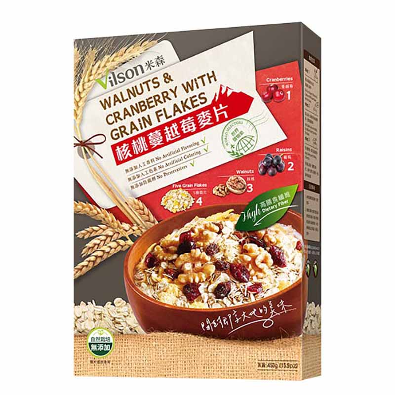 【米森 vilson】Walnuts & Cranberry with Grain Flakes (450g), , large