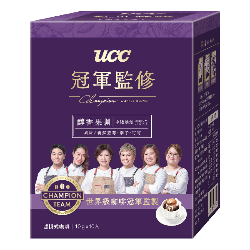 UCC 冠軍監修醇香果調濾掛式咖啡10gx10, , large