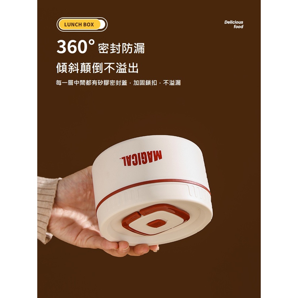 【A&R】日式304不鏽鋼便當盒1600ML 二入組 紅色白邊保溫款, , large