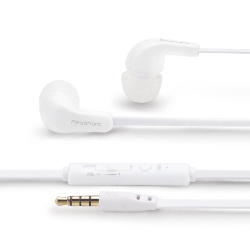 E-BOOKS S76 Classic Sound Control Headphones In-Ear Headphones Support Call Music Playback Sound Quality Compatible with Android/iOS, 白色, large