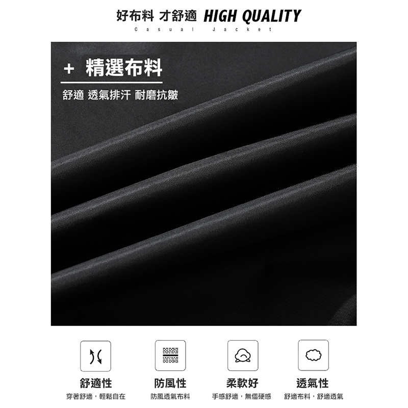 男款 假兩件工裝外套-黑/軍綠-0206031, , large