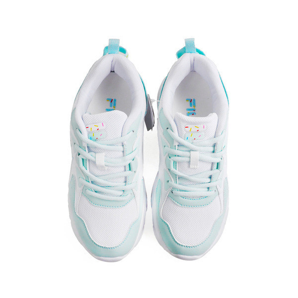Kixpress-Fila HIDDEN TAPE 9 女 運動休閒鞋 厚底 白粉綠 [5-J929Y-166], , large
