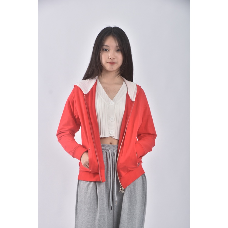 (L) vdp連帽紅色外套二手衣, , large