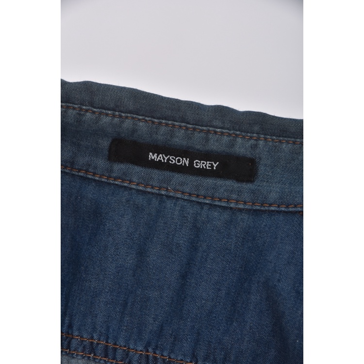 (S) mayson grey丹寧牛仔棉質純棉藍色長袖上衣二手衣, , large