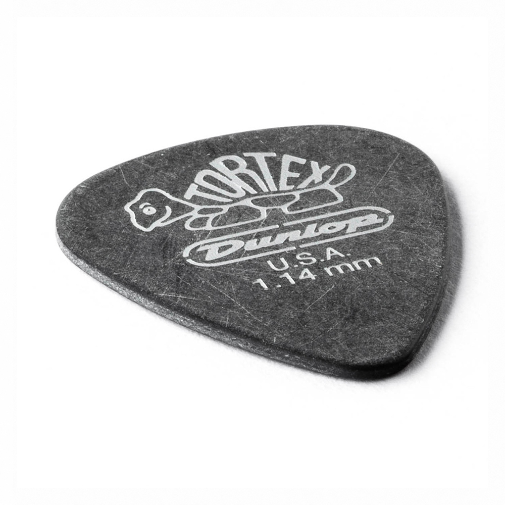 Jim Dunlop Tortex Pitch Black Standard 488R 1.14mm Pick, , large