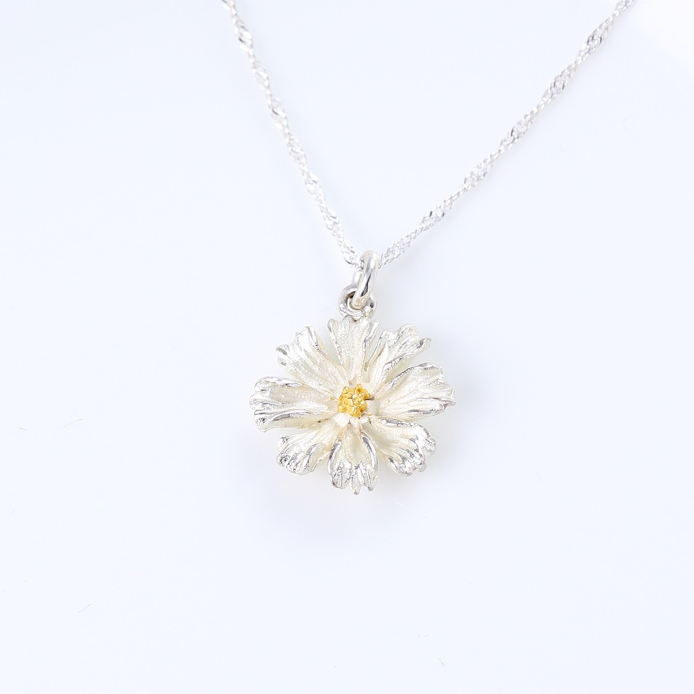 【Angel & Me】小花 綻放 Flower s925 純銀 項鍊 生日 紀念 禮物, , large