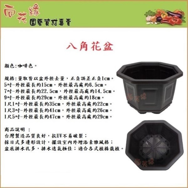 【向花緣】八角花盆 - 9吋, , large