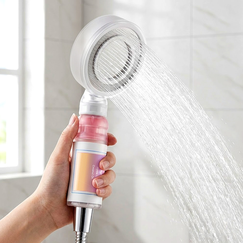 【上手家居】韓系過濾蓮蓬頭-薰衣草(蓮蓬頭/花灑蓮蓬頭/蓮蓬頭過濾/濾芯蓮蓬頭), , large