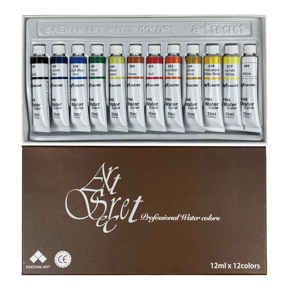【Art Secret】藝術家 秘密 透明 水彩 12ml 12色 / 組 B021212B, , large