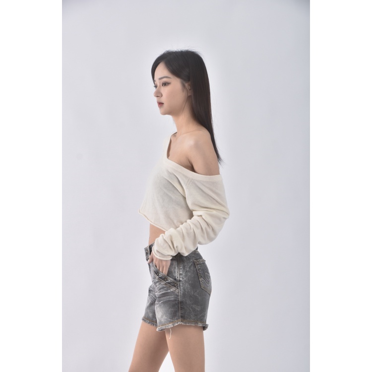 (S) 衣絲不罣丹寧牛仔棉質灰色短褲二手衣, , large