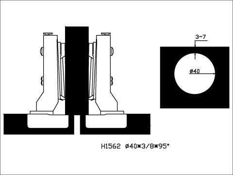 Thick Door Soft-Close Detachable Hinge, , large