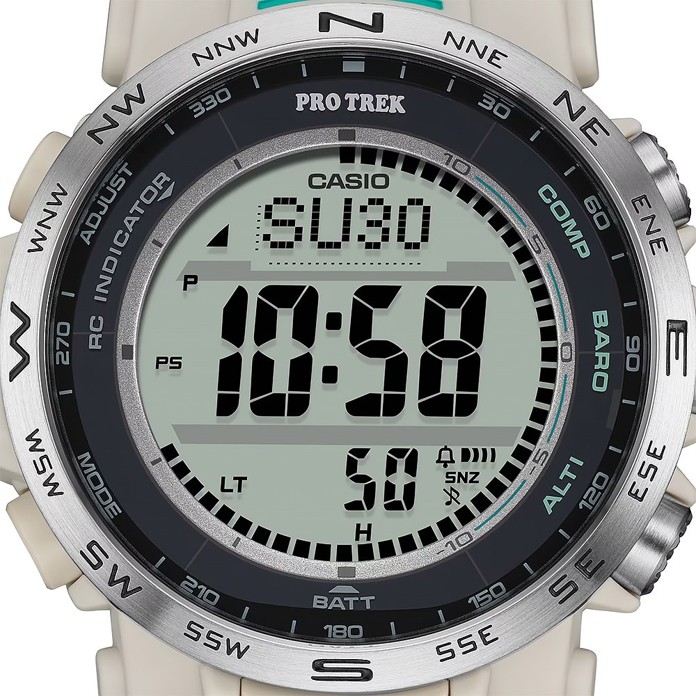 CASIO 卡西歐 PROTREK 戶外多功能太陽能電波手錶 登山錶 氣壓高度溫度 PRW-35-7, , large