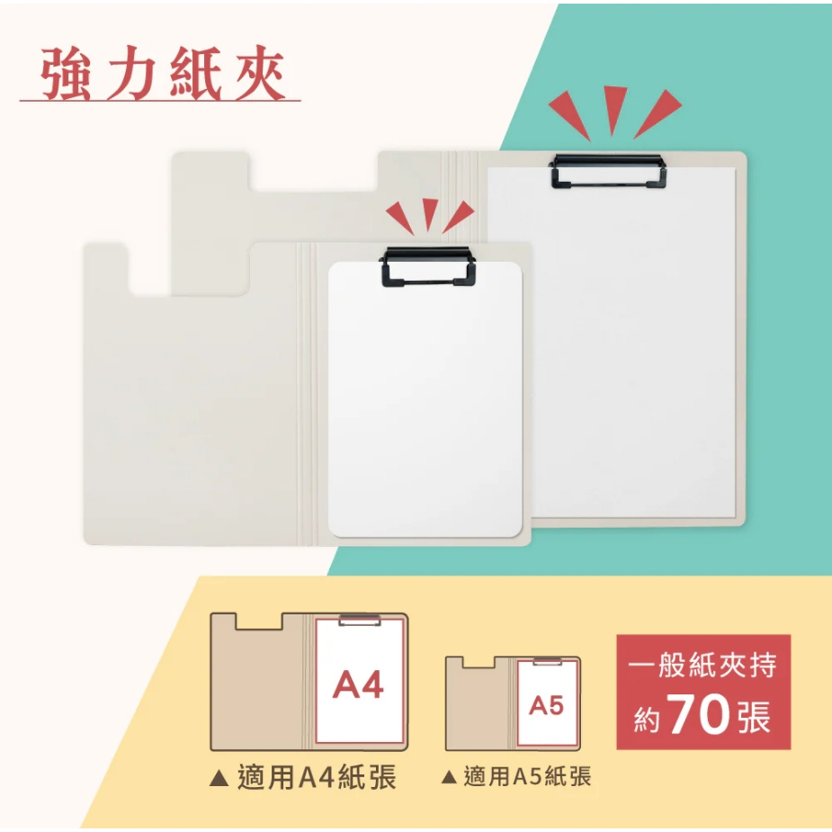 力大牌ABEL  A4輕量防水丹麥夾(66251)藍, , large