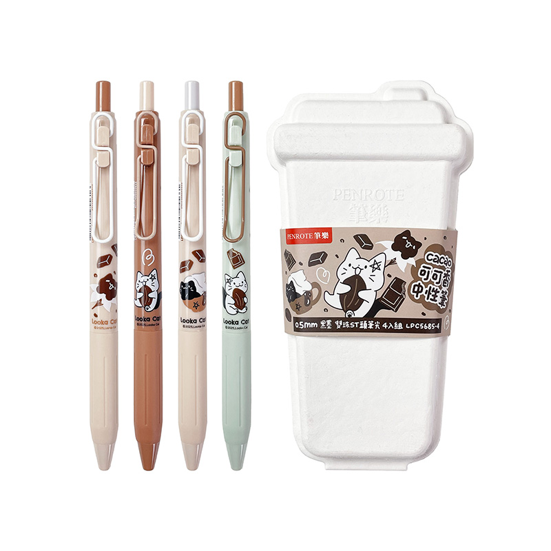 【PENROTE筆樂】露咖貓可可香中性筆, , large