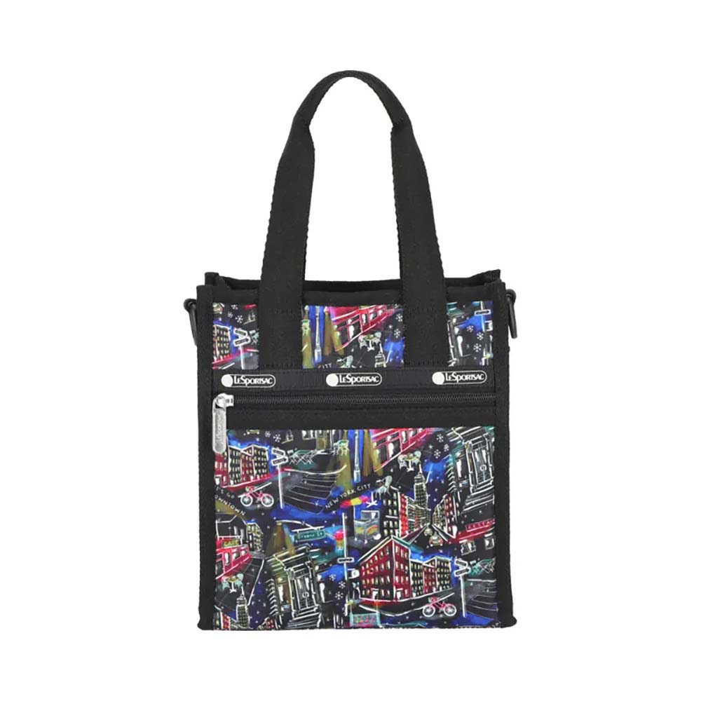 |快速出貨|Lesportsac Mini N/S Tote 日常輕便小方型托特包/ 冬日紐約夜景, , large