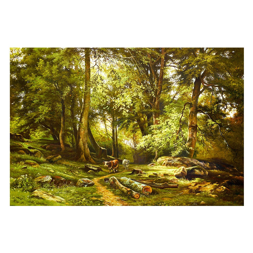 【御畫房】牛轉乾坤 國家一級畫師手繪油畫60&times;90cm(VF-93), , large