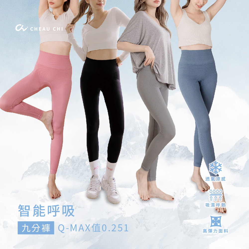 【Cheau Chi 】9/10 Leggings - Seamless, Cooling, Made in Taiwan, , large