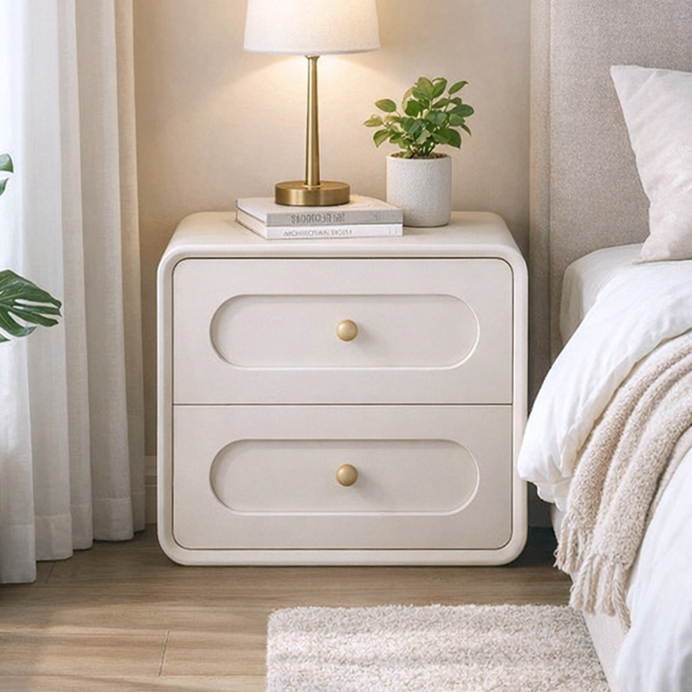 AOTTO免組裝北歐風簡約雙抽床頭櫃(FT-009), , large