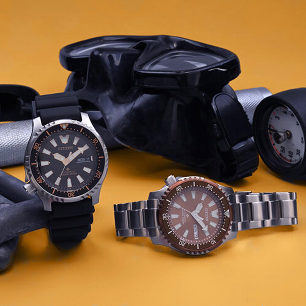 CITIZEN 星辰 PROMASTER 鋼鐵河豚復刻機械錶 附贈橡膠錶帶 NY0160-66E, , large