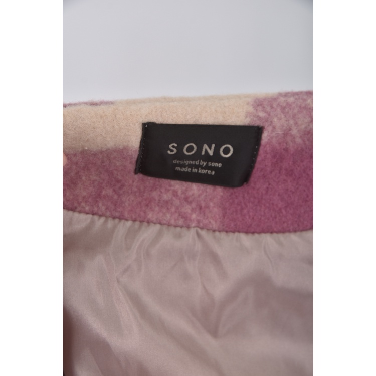 (F) sono質感格紋紫色外套二手衣, , large