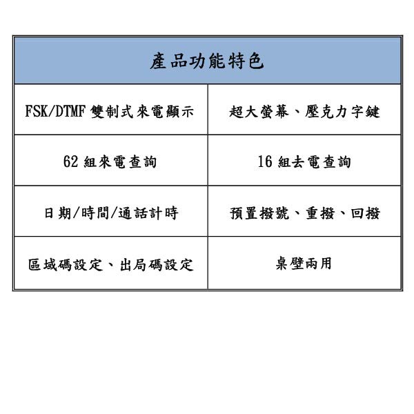 Alcatel 阿爾卡特 來電顯示壁掛有線電話 T226TW, , large
