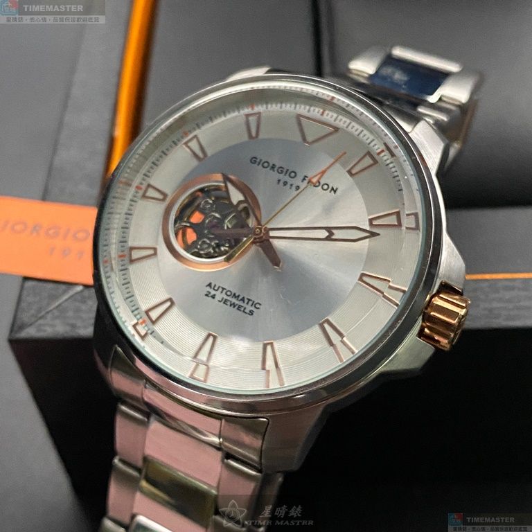 [星晴錶業]GiorgioFedon1919手錶,46mm,GF00113銀白色錶面銀錶殼銀色精鋼錶帶款, , large