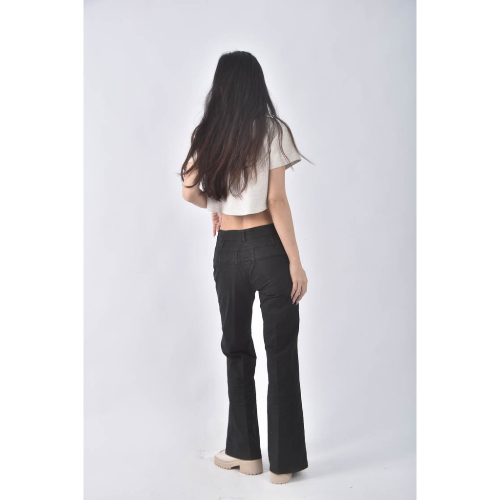 (XL) moschino高腰高腰黑色長褲二手衣, , large