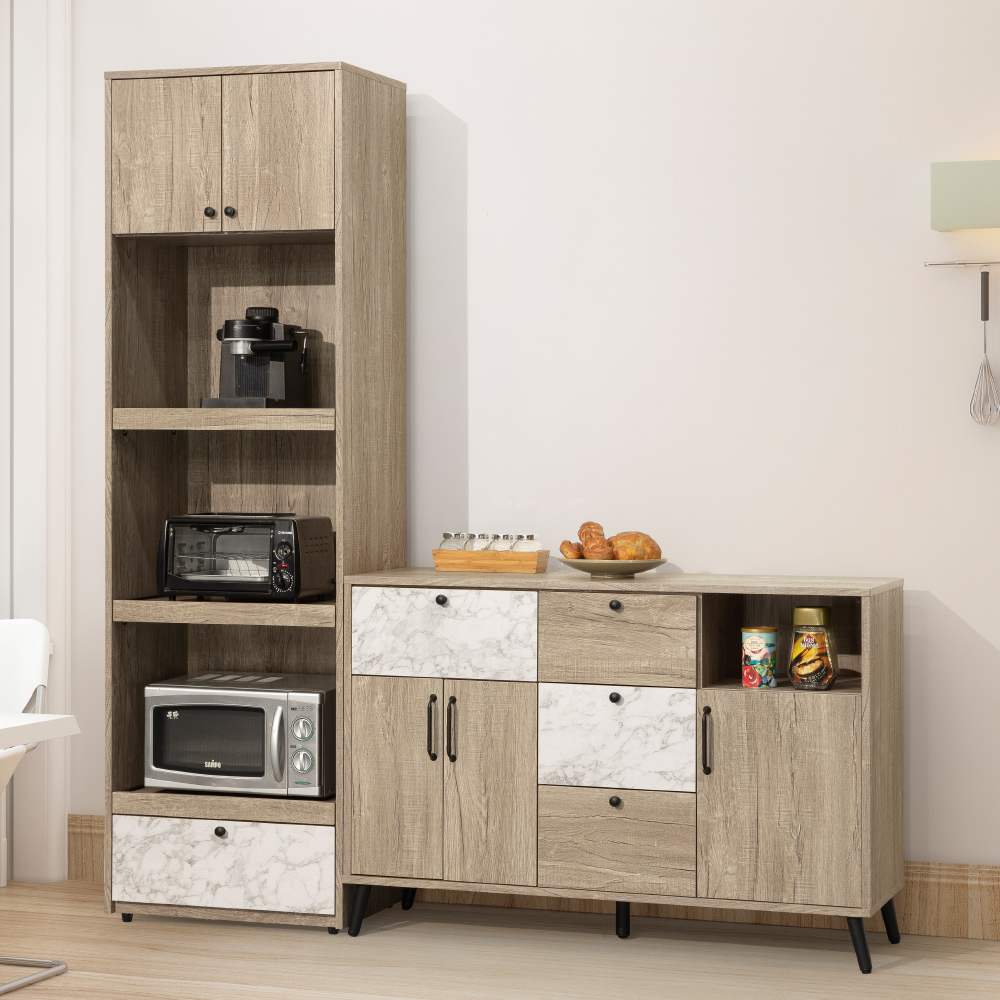 【Homelike】喜家居餐櫃二件組(2尺電器櫃+4尺餐櫃)(2209), , large