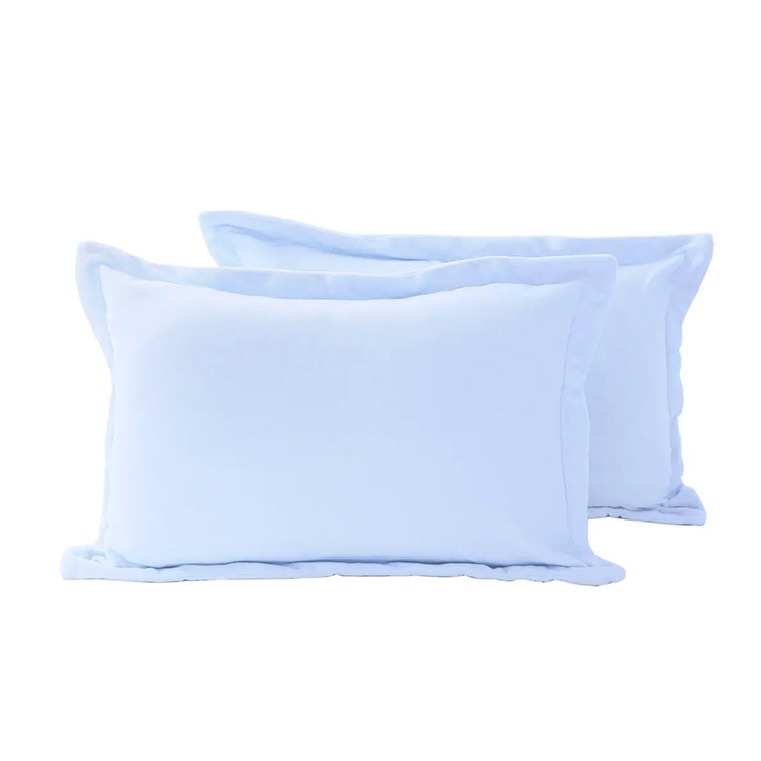 [CINN Official Store] Nano Far‑Infrared Powder Blue Brushed Pillowcases – 2‑Pack, , large