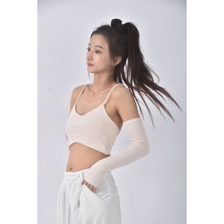 (S) 【安于晴Charlene私服】質感吊帶杏色上衣二手衣, , large