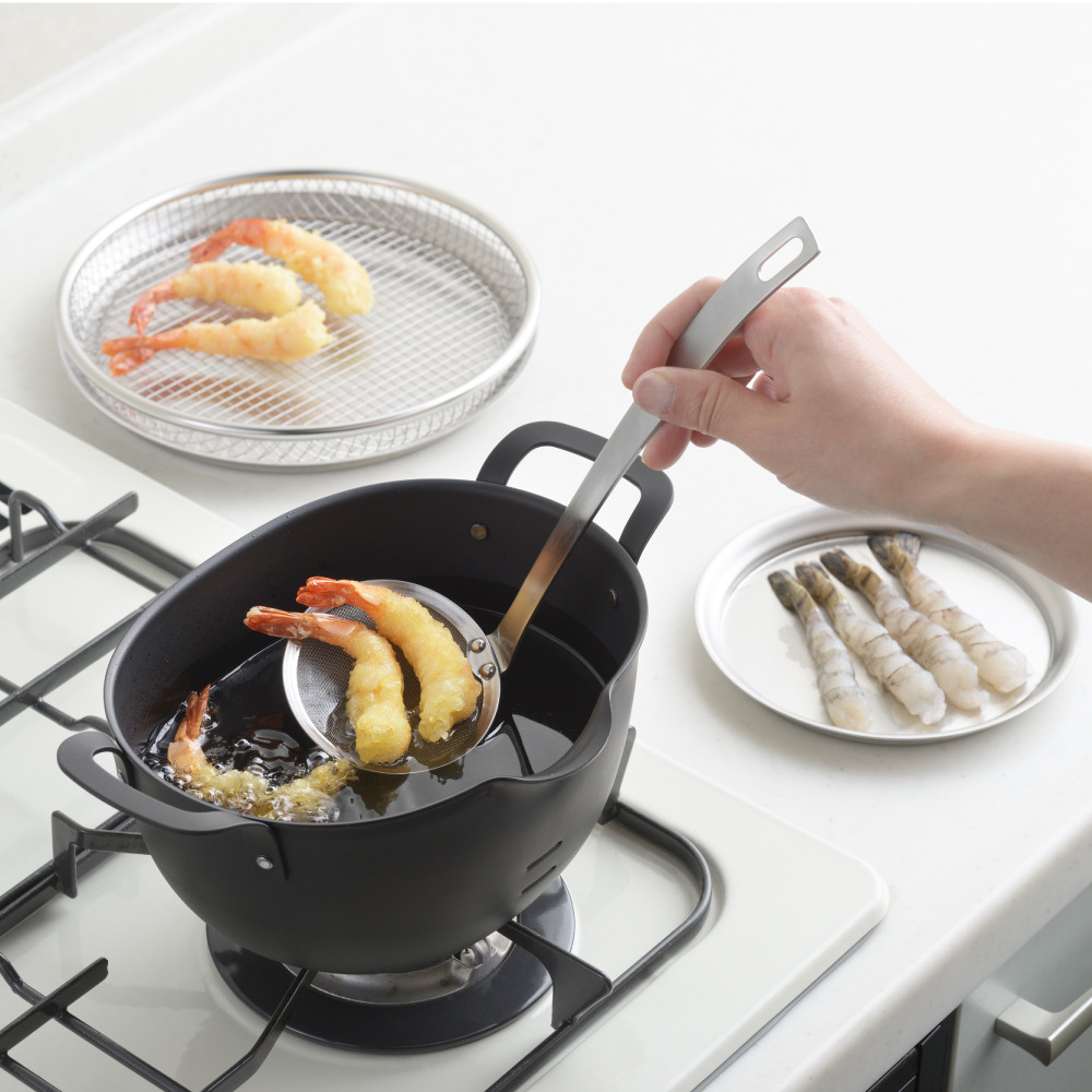 【YOSHIKAWA吉川】aikata橢圓形深純鐵油炸鍋20cm(滿水量2.2L)IH兼容 PD3023日本製, , large