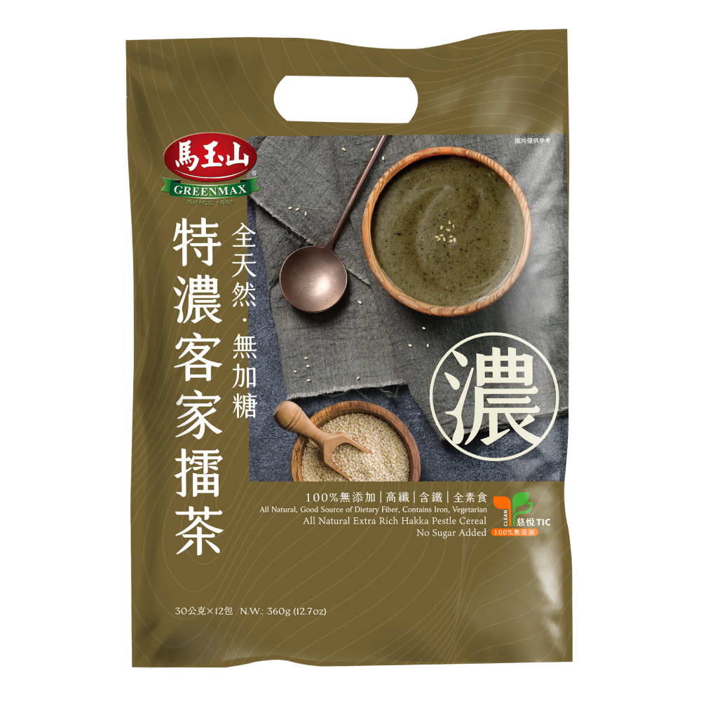 馬玉山全天然無加糖特濃客家擂茶30gX12, , large