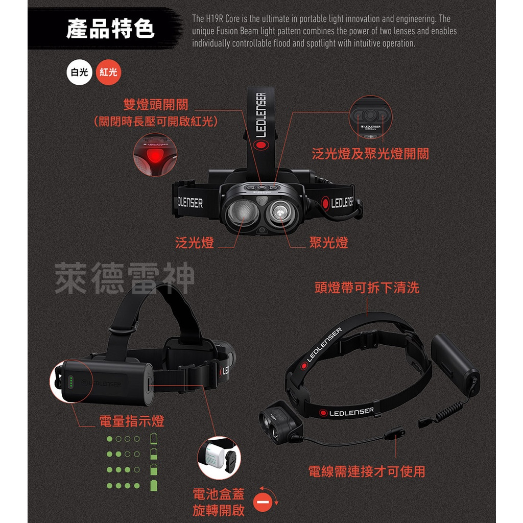 【德國Ledlenser】H19R Core 專業充電式頭燈, , large