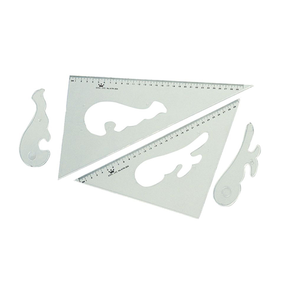 【 徠福 】KING LIFE 塑膠三角板(30cm) / 組 KTR-30, , large