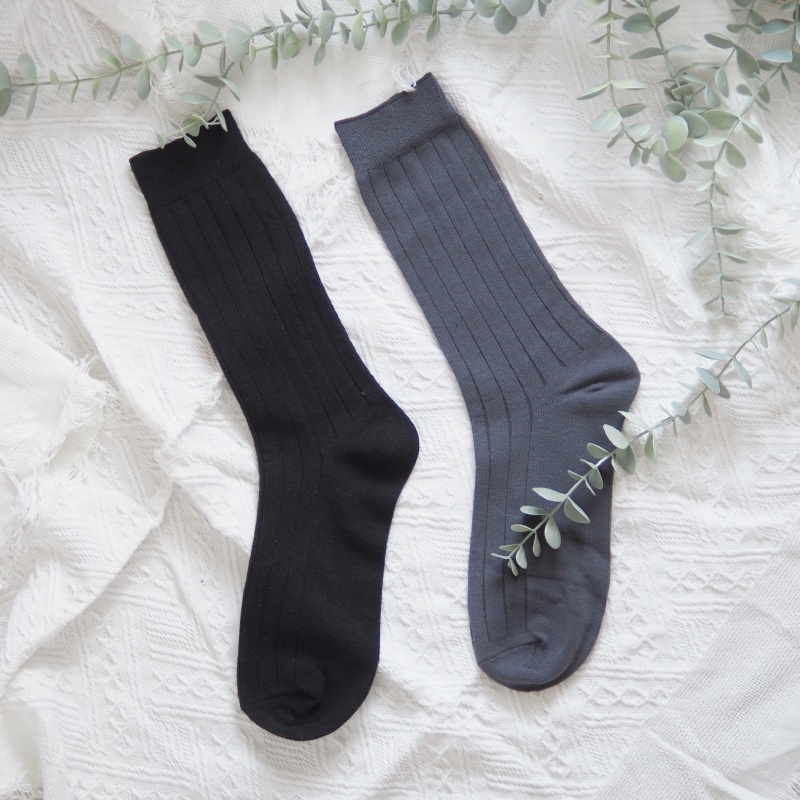 [凱美棉業] 8雙組 白色 MIT台灣製 素色純棉中筒襪 加大款 男襪, , large