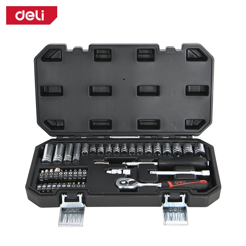 【deli tools】1/4 inch Socket Wrench Set 43PCS