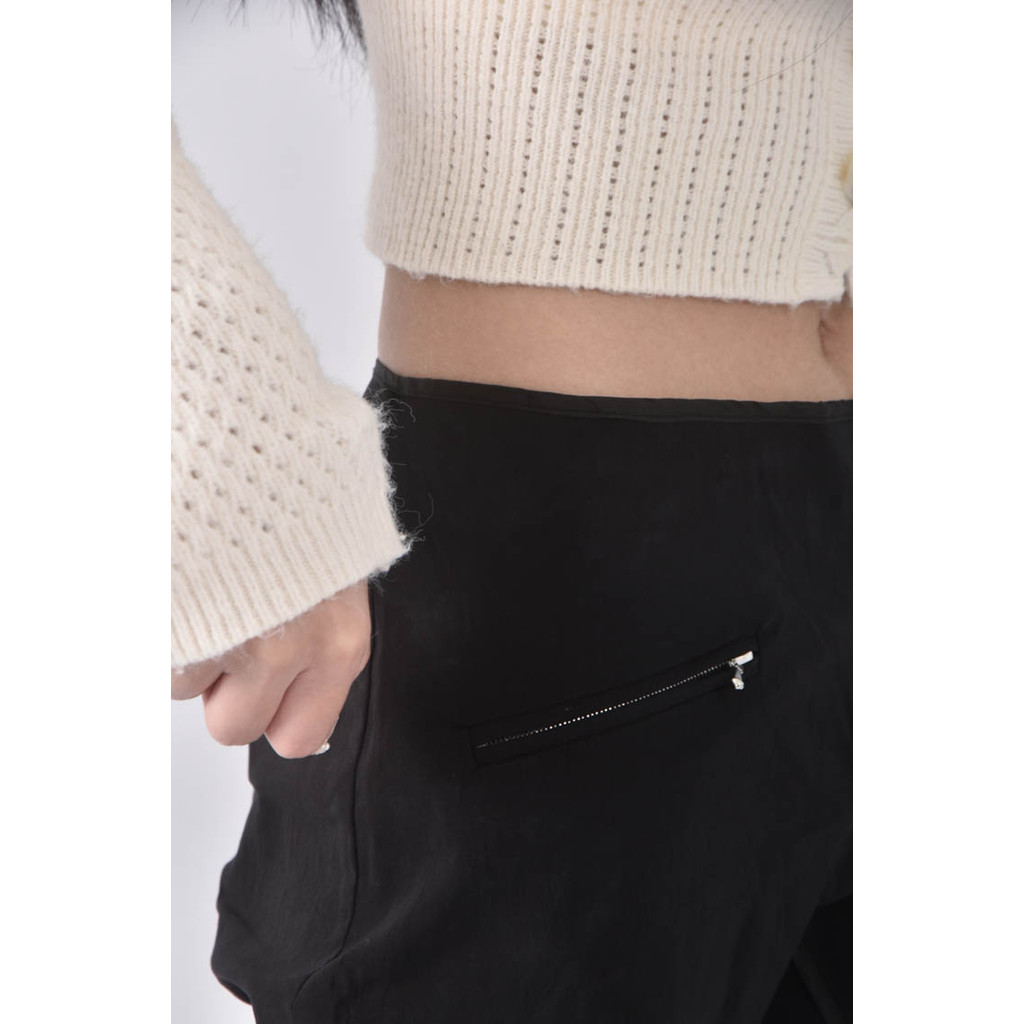 (M) liviana conti寬版黑色長褲二手衣, , large