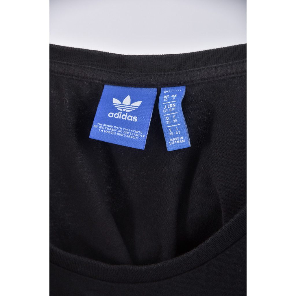 (S) adidas棉質純棉背心黑色上衣二手衣, , large
