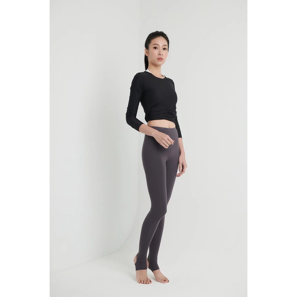 YOGA FLOW Ula Tshirt - 長袖圓領罩衫 - 墨黑 Black, , large